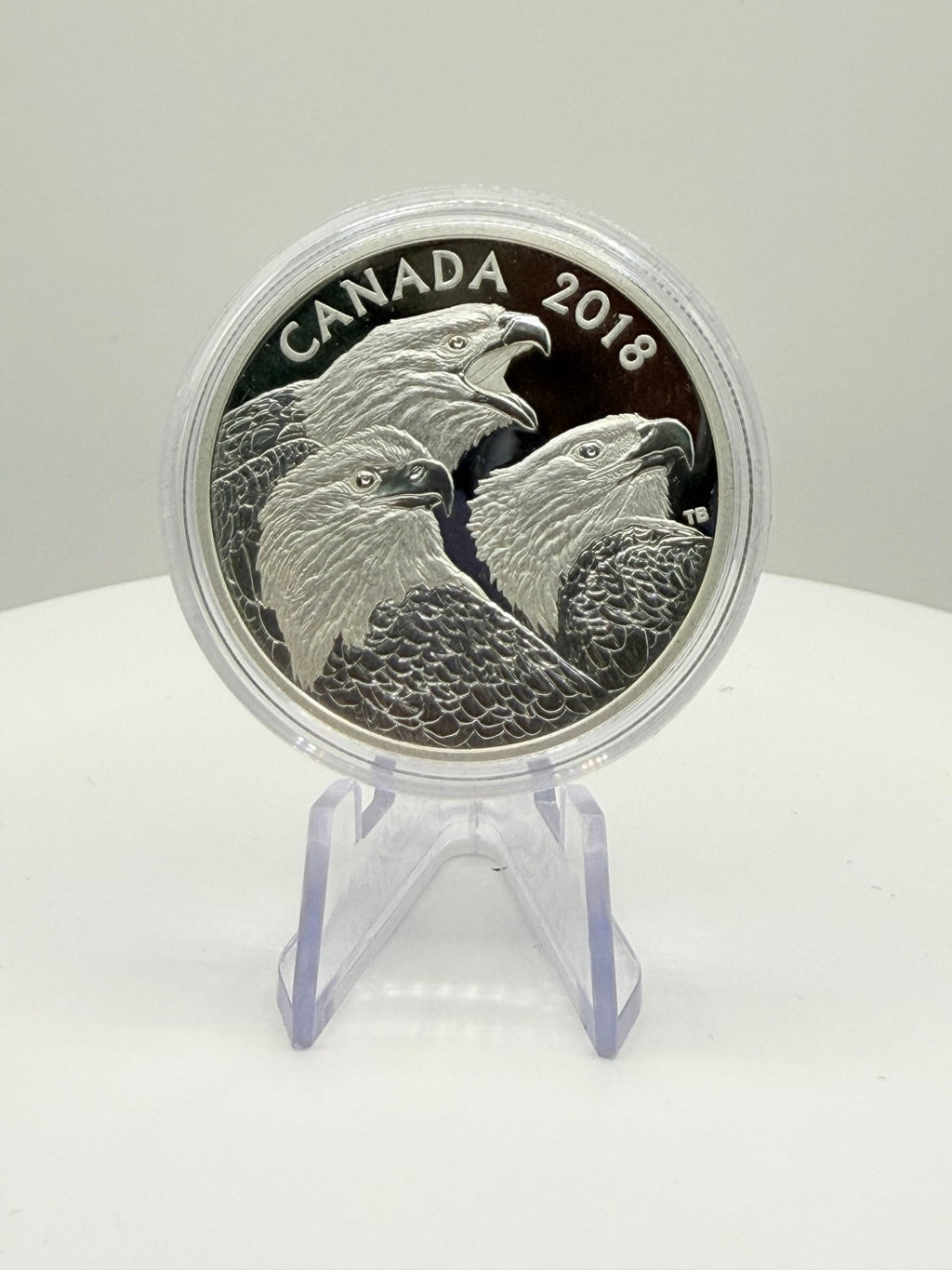 2018 Canada $15 Magnificent Bald Eagles 1 oz Silver Proof Coin - MMmetalsandmore