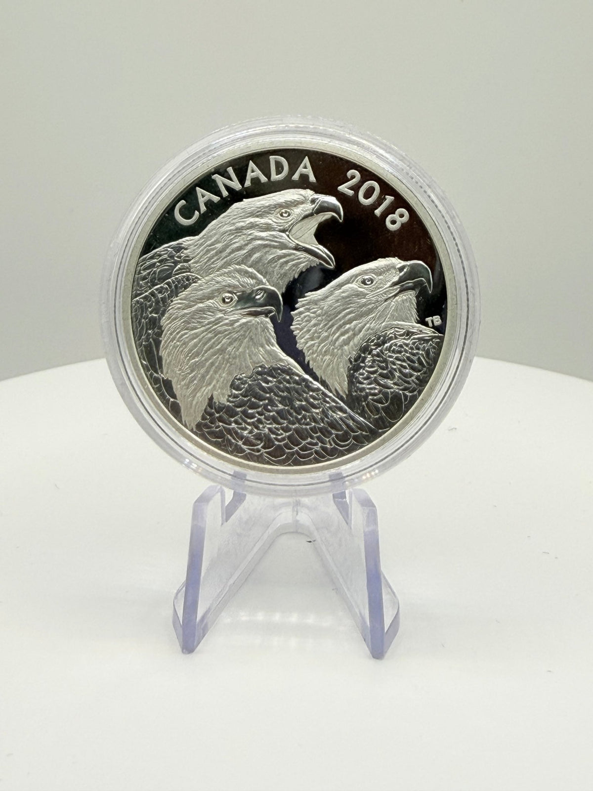 2018 Canada $15 Magnificent Bald Eagles 1 oz Silver Proof Coin - MMmetalsandmore