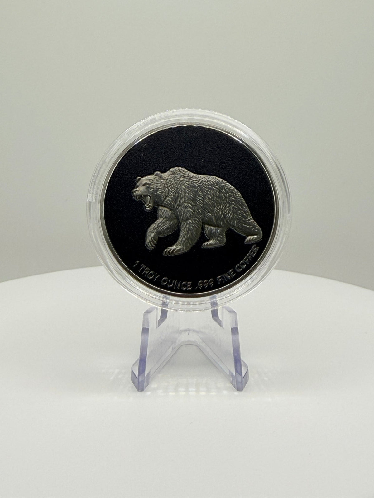 Bull & Bear 1 oz .999 Pure Copper Round - Wall Street Stock Market High Relief Pocket Coin, Financial Investor Day Trader Gift - MMmetalsandmore