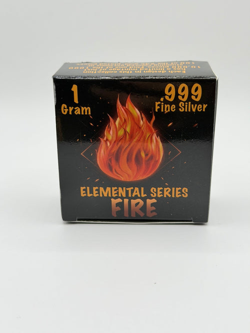 1 Gram .999 Fine Silver Bar - Elemental Series: FIRE Edition - MMmetalsandmore