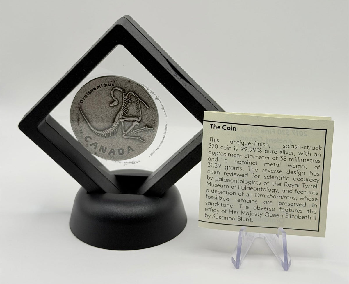 2017 $20 Fine Silver Coin - Ancient Canada: Ornithomimus (1 oz .9999 Pure) - MMmetalsandmore