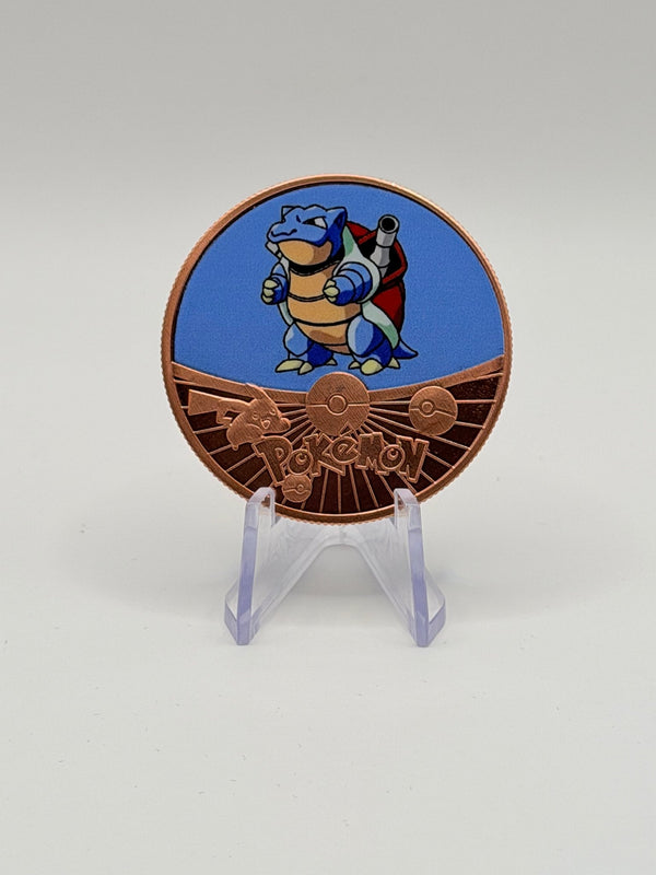 Blastoise Pokémon Copper Coin & Token Set - Gamer Gift Fan Art - MMmetalsandmoreBlastoise Pokémon Copper Coin & Token Set - Gamer Gift Fan Art