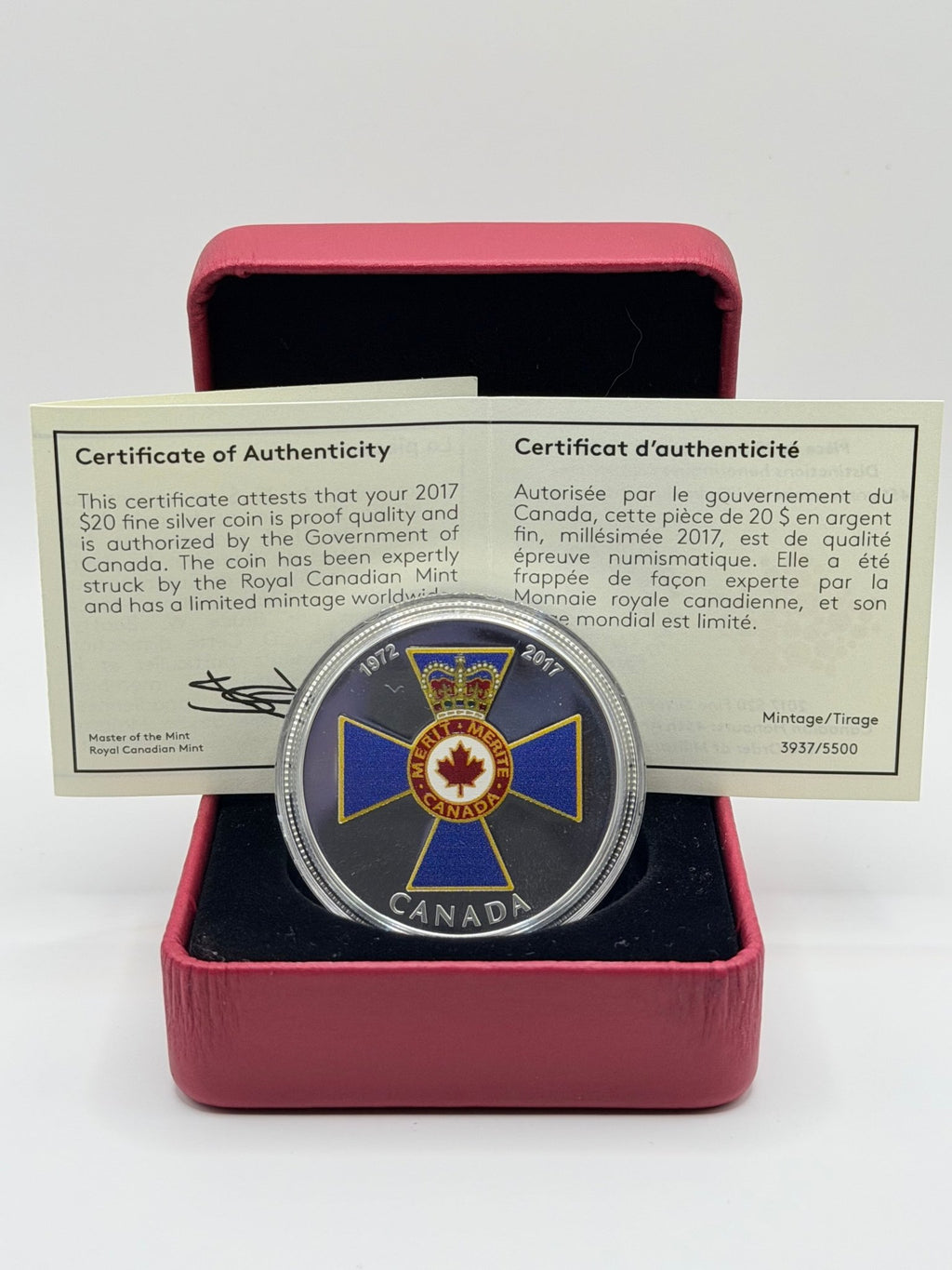 2017 Canada $20 Order of Military Merit Silver Coin - MMmetalsandmore