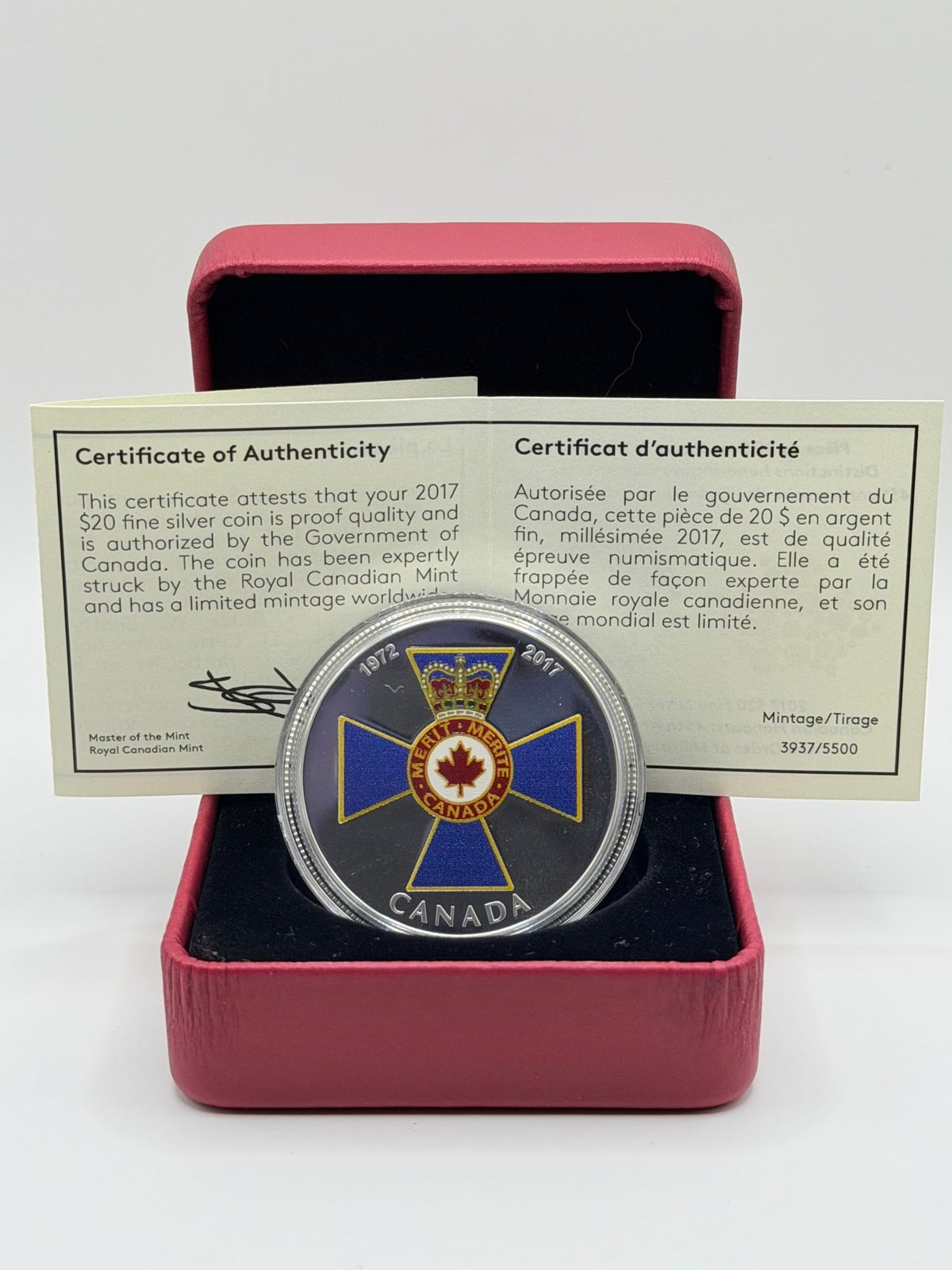 2017 Canada $20 Order of Military Merit Silver Coin - MMmetalsandmore