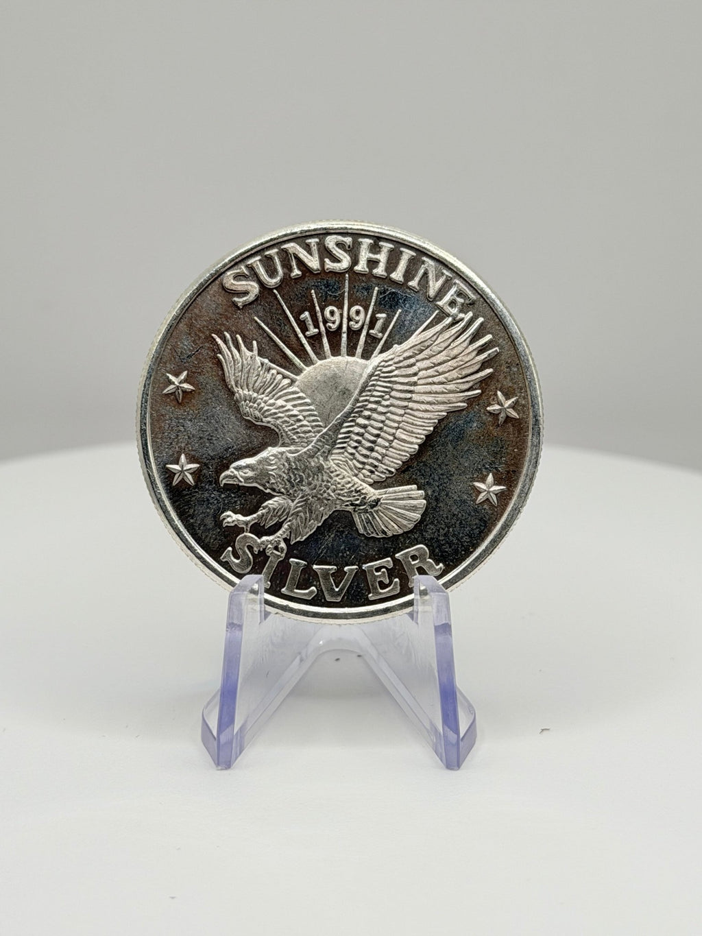 1991 Sunshine Mint 1 oz .999 Fine Silver Round Vintage SMI - MMmetalsandmore