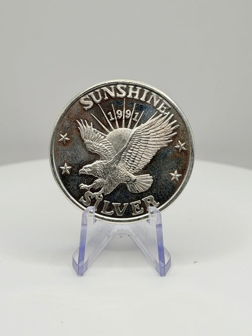 1991 Sunshine Mint 1 oz .999 Fine Silver Round Vintage SMI - MMmetalsandmore