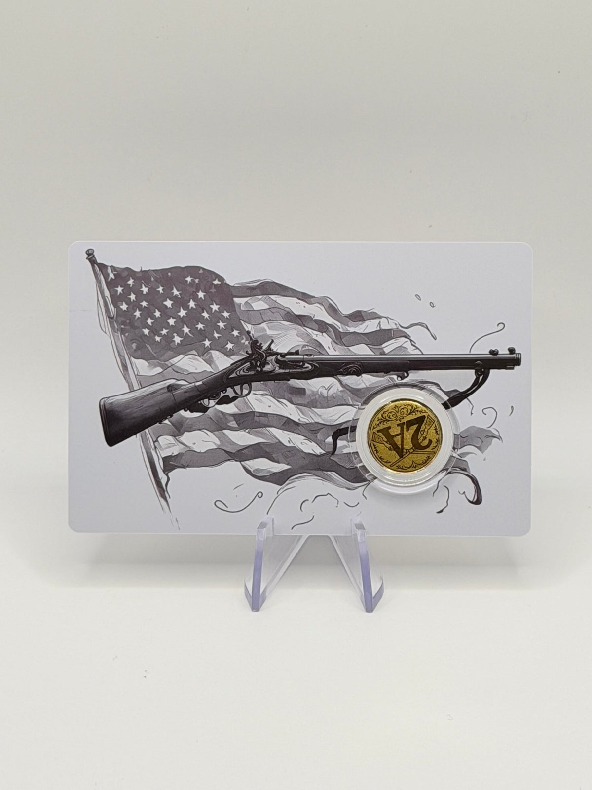AR-15 Rifle Tribute 1/1000 oz .999 Fine Gold Coin in Assay Card - MMmetalsandmore