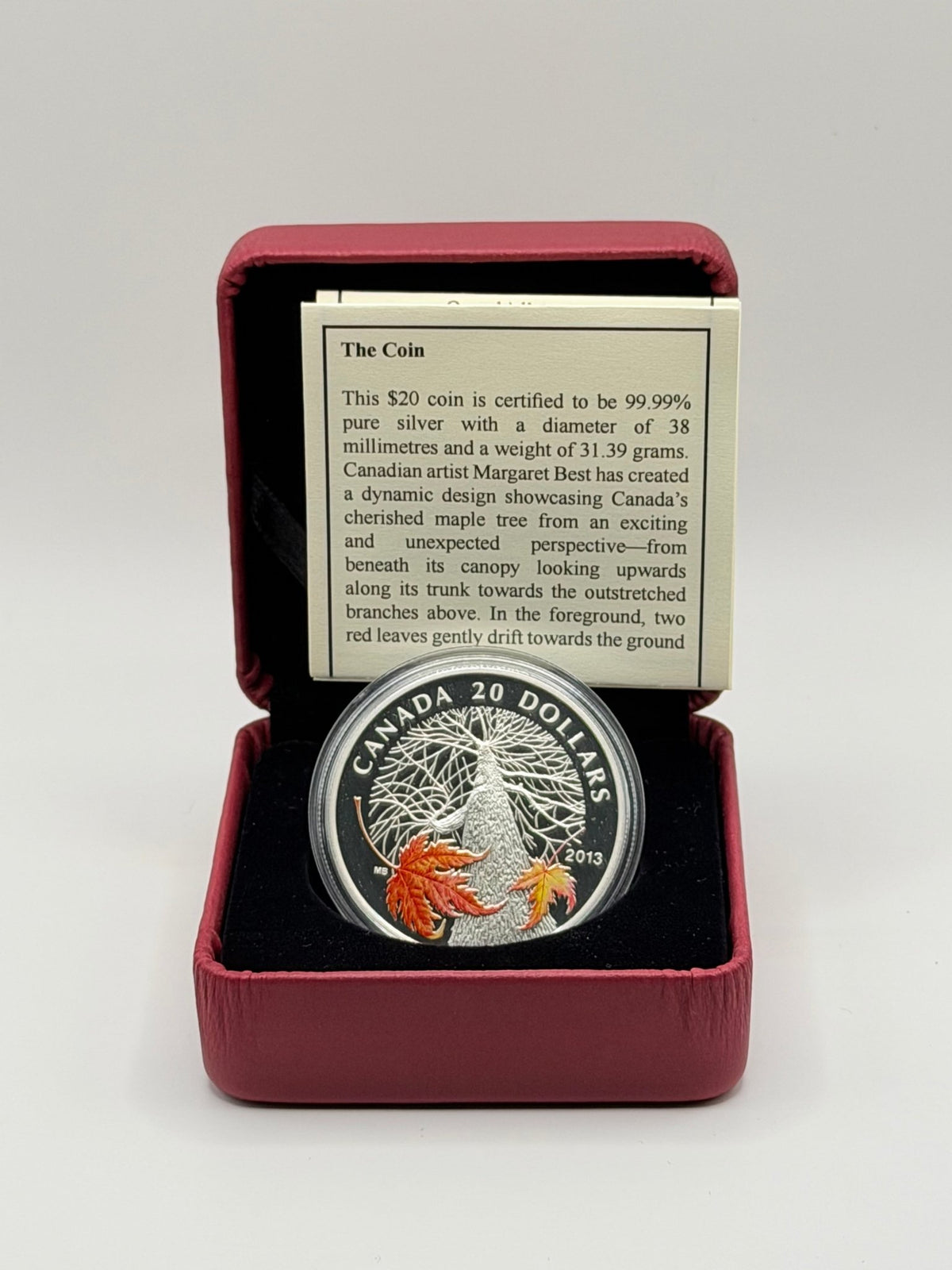 2013 Canada $20 Canadian Maple Canopy Autumn Silver Coin - MMmetalsandmore