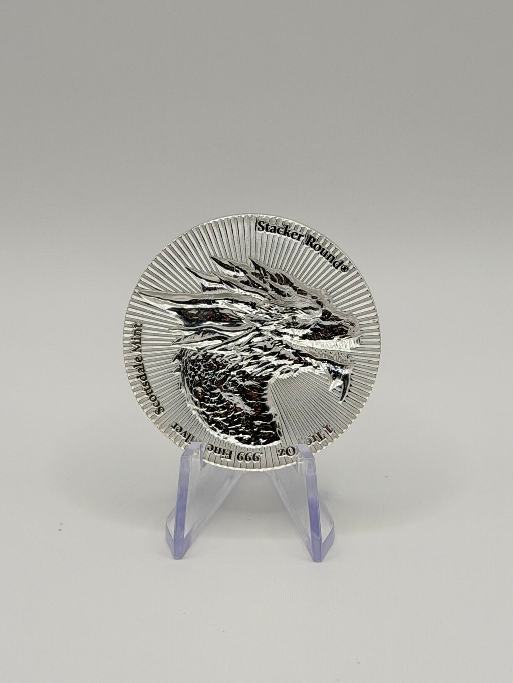 Scottsdale Mint 1 oz Dragon Stacker Round (.999 Fine Silver) - MMmetalsandmore