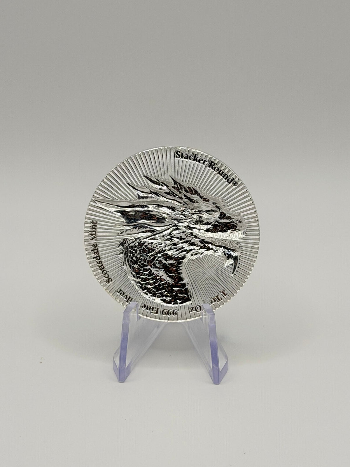 Scottsdale Mint 1 oz Dragon Stacker Round (.999 Fine Silver) - MMmetalsandmore