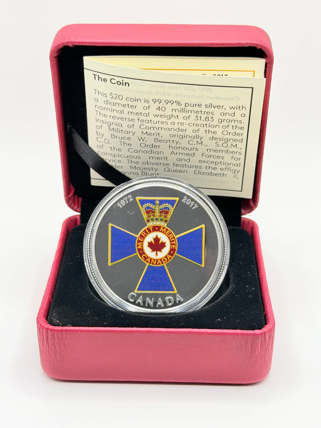2017 Canada $20 Order of Military Merit Silver Coin - MMmetalsandmore