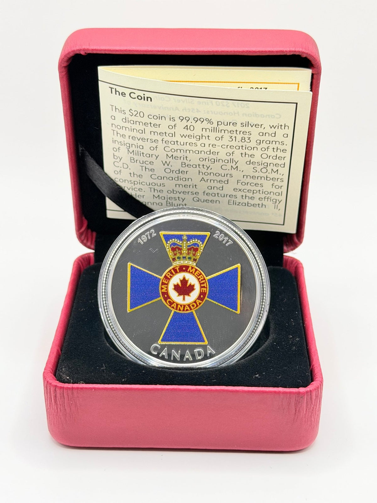 2017 Canada $20 Order of Military Merit Silver Coin - MMmetalsandmore