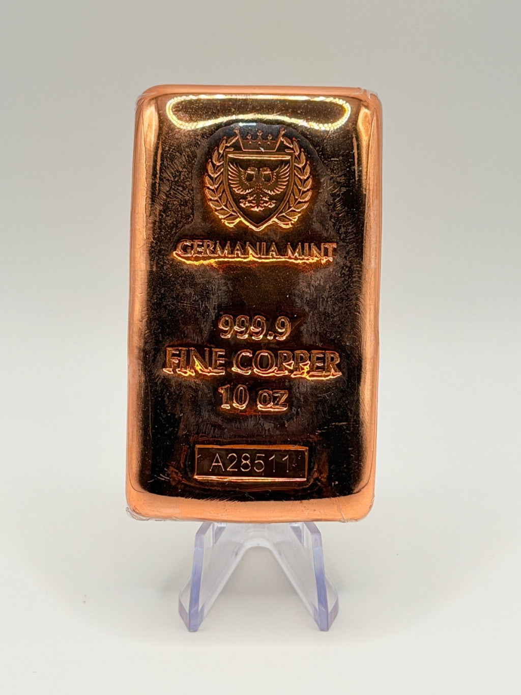 Germania Mint 10 oz Copper Cast Bar (.9999 Fine Copper) - MMmetalsandmore